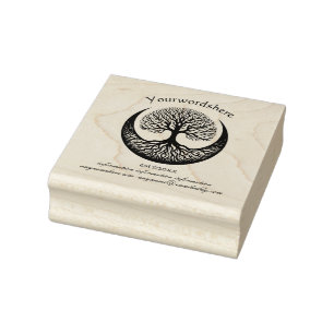 Erstellen Sie Ihr eigenes Baum-des-Lebens-Halbmond Gummistempel