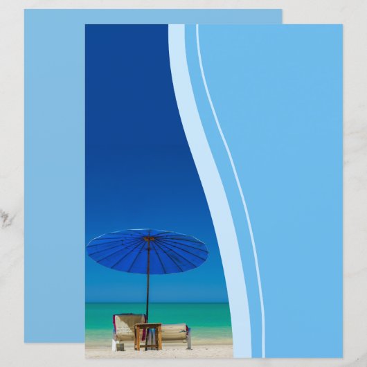 Erstellen Sie Ihr eigenes Beach Theme Blue (Vorne/Hinten)