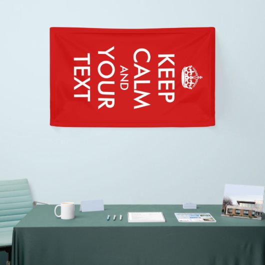 Erstellen Sie Ihr eigenes "Behalt Calm & Carry On" Banner (Messeveranstaltung)