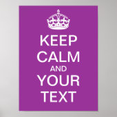 Erstellen Sie Ihr eigenes "Behalt Ruhe & Carry On" Poster (Vorne)