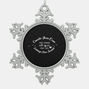 Erstellen Sie Ihr eigenes benutzerdefiniertes Bild Schneeflocken Zinn-Ornament