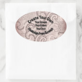 Erstellen Sie Ihr eigenes benutzerdefiniertes Desi Ovaler Aufkleber (Tasche)