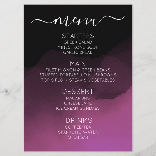 Erstellen Sie Ihr eigenes benutzerdefiniertes, dun Menükarte (Vorderseite)