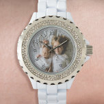 Erstellen Sie Ihr eigenes benutzerdefiniertes Foto Armbanduhr<br><div class="desc">Dekorativ elegantes, modernes minimalistisches Uhrendesign mit eigenem Foto, Image oder Logo. Fügen Sie Ihr Lieblings-Foto, Design oder Kunstwerk, um etwas wirklich Einzigartiges zu schaffen. Um diese Vorlage zu bearbeiten, klicken Sie auf 'Ändern' und laden Sie Ihr eigenes Bild wie oben gezeigt hoch. Leckerei selbst oder das ideale Geschenk für Familie,...</div>