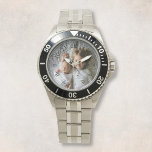 Erstellen Sie Ihr eigenes benutzerdefiniertes Foto Armbanduhr<br><div class="desc">Dekorativ elegantes, modernes minimalistisches Uhrendesign mit eigenem Foto, Image oder Logo. Fügen Sie Ihr Lieblings-Foto, Design oder Kunstwerk, um etwas wirklich Einzigartiges zu schaffen. Um diese Vorlage zu bearbeiten, klicken Sie auf 'Ändern' und laden Sie Ihr eigenes Bild wie oben gezeigt hoch. Leckerei selbst oder das ideale Geschenk für Familie,...</div>