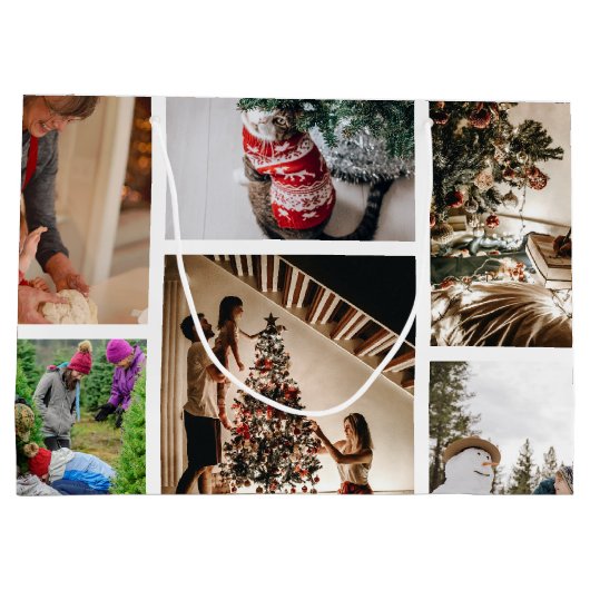 Erstellen Sie Ihr eigenes benutzerdefiniertes Foto Große Geschenktüte (Rückseite)