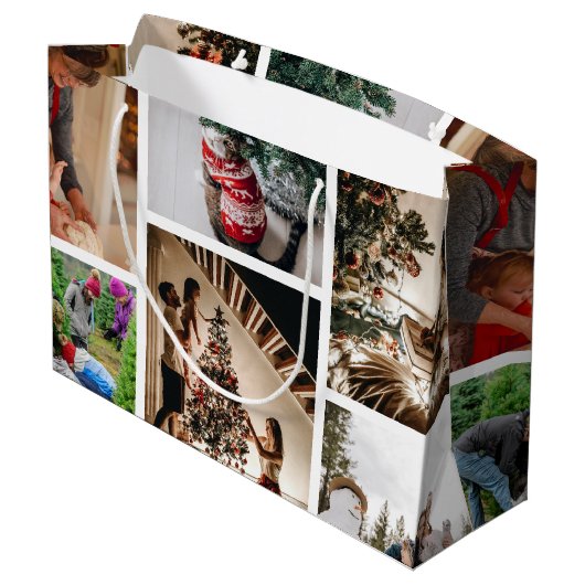 Erstellen Sie Ihr eigenes benutzerdefiniertes Foto Große Geschenktüte (Rückseite Schrägansicht)