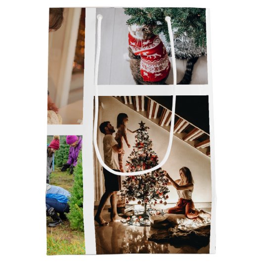 Erstellen Sie Ihr eigenes benutzerdefiniertes Foto Mittlere Geschenktüte (Rückseite)