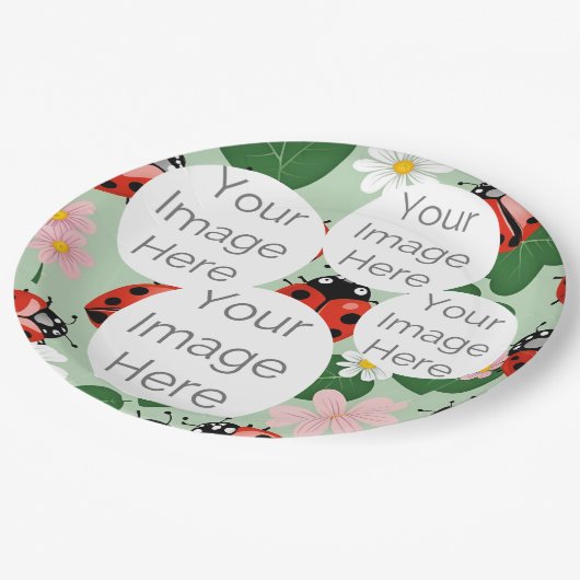 Erstellen Sie Ihr eigenes benutzerdefiniertes Foto Pappteller (Schrägansicht)