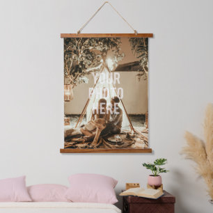 Erstellen Sie Ihr eigenes benutzerdefiniertes Foto Wandteppich Mit Holzrahmen