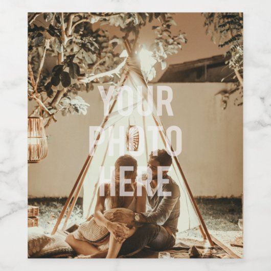 Erstellen Sie Ihr eigenes benutzerdefiniertes Foto Weinetikett (Einzelnes Label)