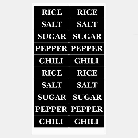 Erstellen Sie Ihr eigenes benutzerdefiniertes Küch Etiketten (Blatt)