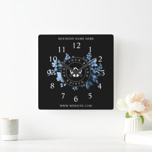 Erstellen Sie Ihr eigenes benutzerdefiniertes Logo Quadratische Wanduhr