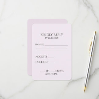 Erstellen Sie Ihr eigenes benutzerdefiniertes Mini RSVP Karte