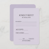 Erstellen Sie Ihr eigenes benutzerdefiniertes Mini RSVP Karte (Vorne/Hinten)