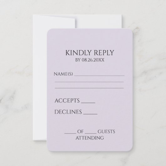 Erstellen Sie Ihr eigenes benutzerdefiniertes Mini RSVP Karte (Vorderseite)