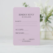 Erstellen Sie Ihr eigenes benutzerdefiniertes Mini RSVP Karte (Stehend Vorderseite)