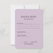 Erstellen Sie Ihr eigenes benutzerdefiniertes Mini RSVP Karte (Vorderseite)