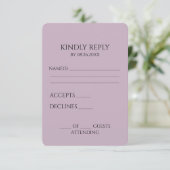 Erstellen Sie Ihr eigenes benutzerdefiniertes Mini RSVP Karte (Stehend Vorderseite)