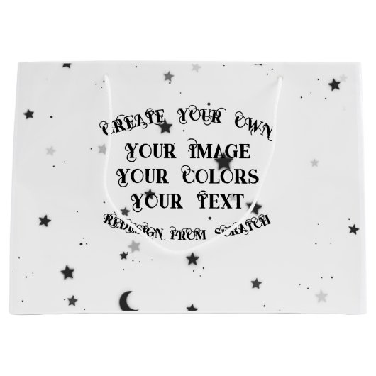 Erstellen Sie Ihr eigenes benutzerdefiniertes Pers Große Geschenktüte (Vorderseite)