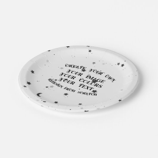 Erstellen Sie Ihr eigenes benutzerdefiniertes Pers Pappteller (Schrägansicht)