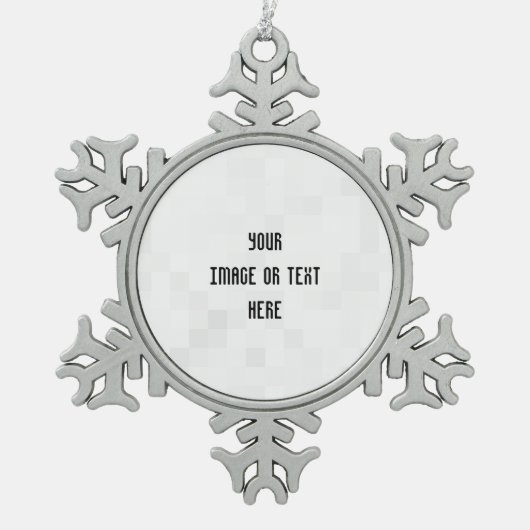 Erstellen Sie Ihr eigenes benutzerdefiniertes Pers Schneeflocken Zinn-Ornament (Vorderseite)