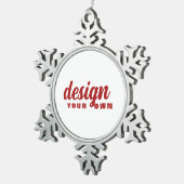 Erstellen Sie Ihr eigenes benutzerdefiniertes Pers Schneeflocken Zinn-Ornament (Rechts)