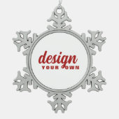 Erstellen Sie Ihr eigenes benutzerdefiniertes Pers Schneeflocken Zinn-Ornament (Vorderseite)