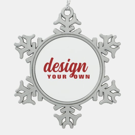 Erstellen Sie Ihr eigenes benutzerdefiniertes Pers Schneeflocken Zinn-Ornament (Vorderseite)