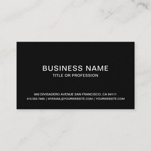 Erstellen Sie Ihr eigenes Berufliches, einfaches S Visitenkarte (Vorderseite)