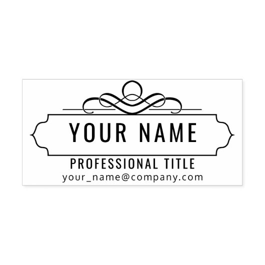 Erstellen Sie Ihr eigenes - Berufliches Namensdesi Gummistempel (Prägung)