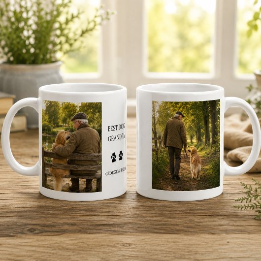 Erstellen Sie Ihr eigenes Bestes Hund-Opa-monogram Kaffeetasse
