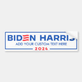 Erstellen Sie Ihr eigenes Biden Harris 2024 Autoaufkleber (Vorne)