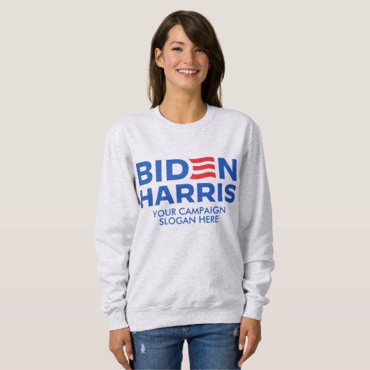 Erstellen Sie Ihr eigenes Biden Harris 2024 Sweatshirt (Vorne ganz)