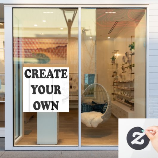 Erstellen Sie Ihr eigenes Bild 72"x52" Fensteraufkleber (Schaufenster)