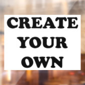 Erstellen Sie Ihr eigenes Bild 72"x52" Fensteraufkleber (Blatt 2)