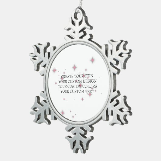 Erstellen Sie Ihr eigenes Bild - hier Ihr Bild - Schneeflocken Zinn-Ornament (Rechts)