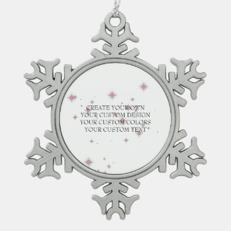 Erstellen Sie Ihr eigenes Bild - hier Ihr Bild - Schneeflocken Zinn-Ornament