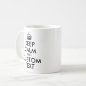 Erstellen Sie Ihr eigenes Black Behalt Calm Angebo Kaffeetasse (Vorderseite Links)