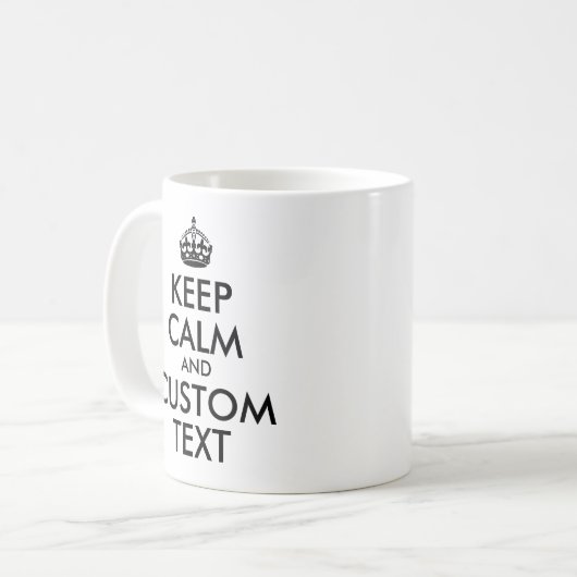 Erstellen Sie Ihr eigenes Black Behalt Calm Angebo Kaffeetasse (Vorderseite Links)