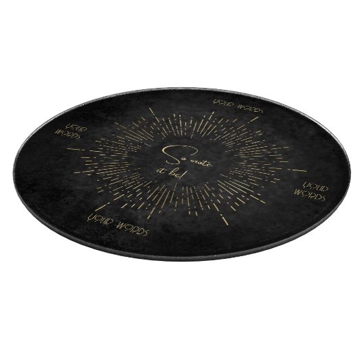 Erstellen Sie Ihr eigenes Black & Gold Celestial M Schneidebrett (Ecke)