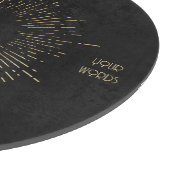 Erstellen Sie Ihr eigenes Black & Gold Celestial M Schneidebrett (Ecke)