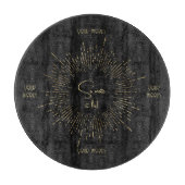 Erstellen Sie Ihr eigenes Black & Gold Celestial M Schneidebrett (Vorderseite)