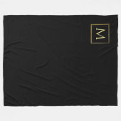 Erstellen Sie Ihr eigenes Black & Gold-elegantes M Fleecedecke (Vorderseite (Horizontal))
