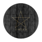 Erstellen Sie Ihr eigenes Black & Gold Elegantes P Schneidebrett (Vorderseite)