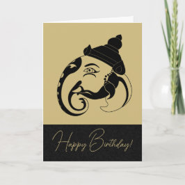 Erstellen Sie Ihr eigenes Black & Gold Ganesh-Prof Feiertagskarte
