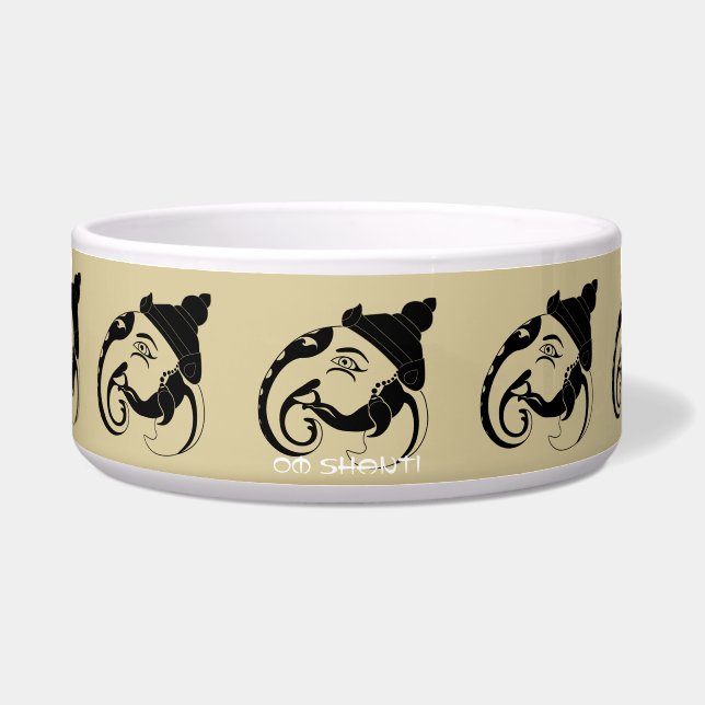 Erstellen Sie Ihr eigenes Black & Gold Ganesh-Prof Napf (Vorderseite)