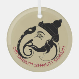 Erstellen Sie Ihr eigenes Black & Gold Ganesh-Prof Ornament Aus Glas