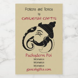 Erstellen Sie Ihr eigenes Black & Gold Ganesh-Prof Weinetikett