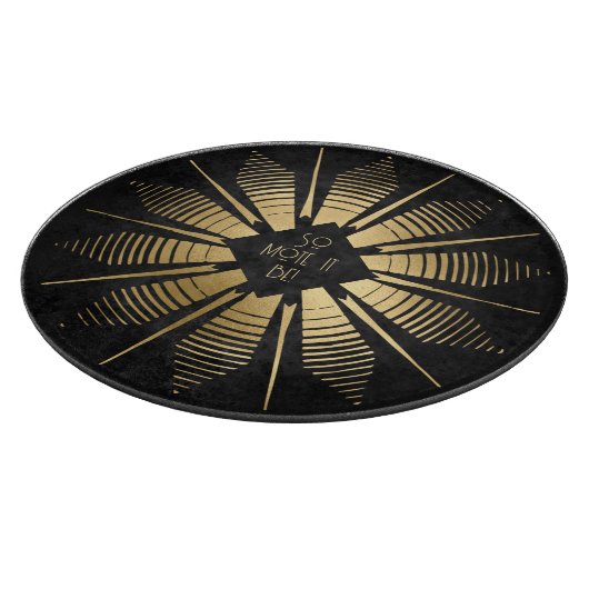 Erstellen Sie Ihr eigenes Black & Gold Mandala Schneidebrett (Ecke)